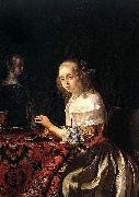 Frans van Mieris The Lacemaker oil painting